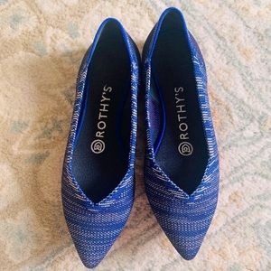 Rothy’s Blue the point flats shoes 6.5